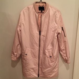 Banana Republic Long Pink Bomber Jacket